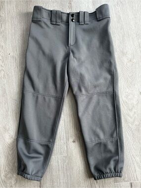 Mizuno Style 350150 Women’s Belted Softball Pants Grey Small Fastpitch Knicker